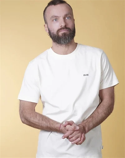 Elsk - Off Duty Mens Brushed T-Shirt - Off White 